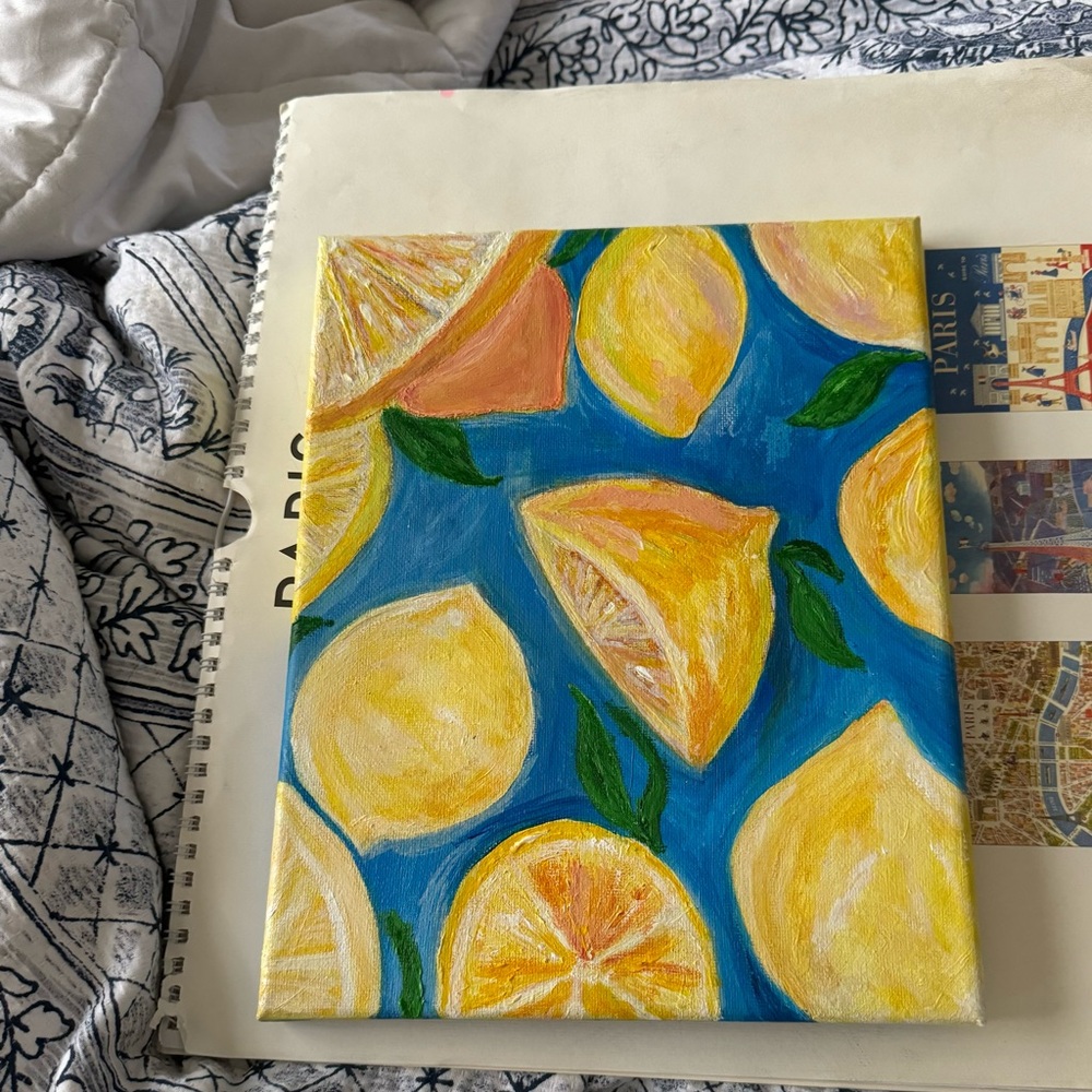 “When Life Gives You Lemons” Acrylic Painting